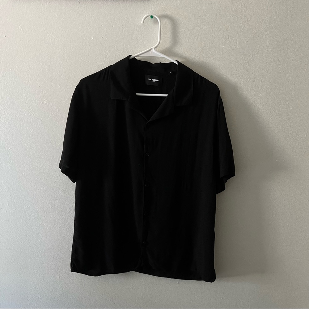 The Kooples // Black Button Up // Medium // 100% Viscose